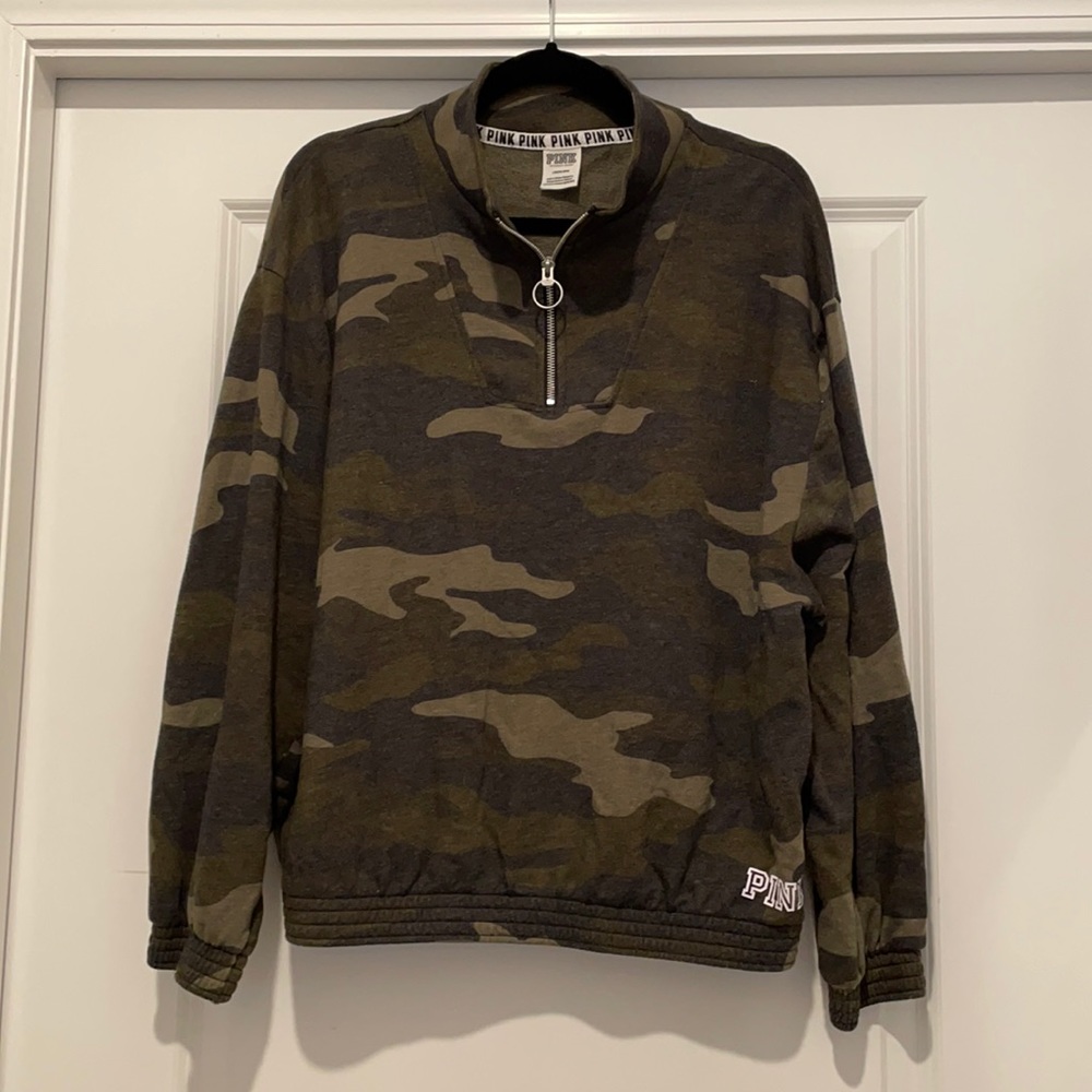 PINK Camo Quarter Zip